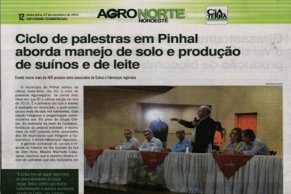 Ações da Creluz são destaque no caderno Agronorte do Jornal Zero Hora