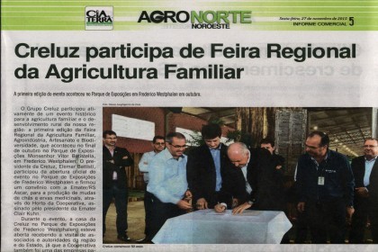 Ações da Creluz são destaque no caderno Agronorte do Jornal Zero Hora