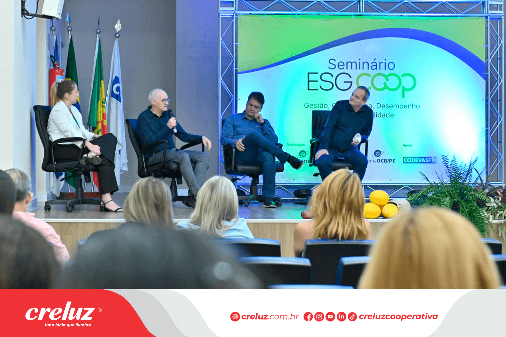 Creluz Apresenta Boas Práticas em Sustentabilidade e Inovação no Seminário ESGCoop em Pernambuco