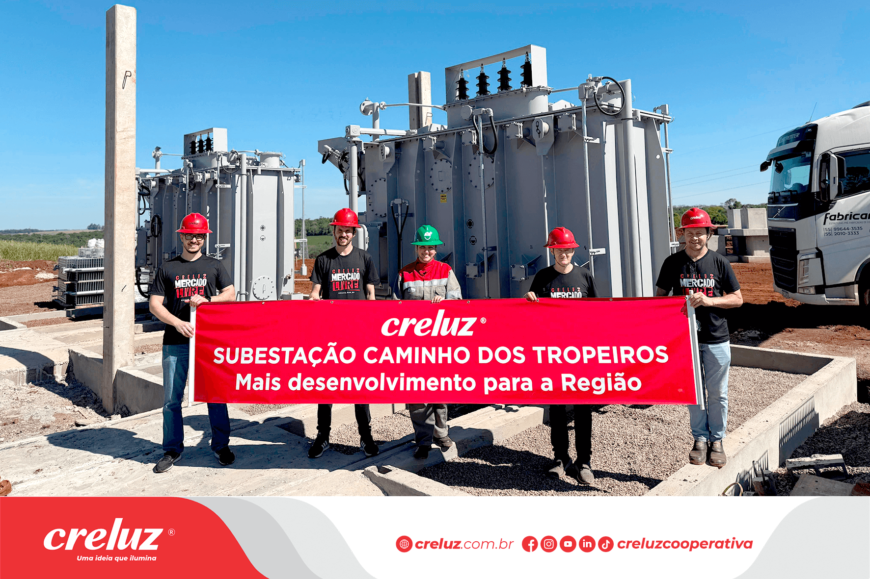 Creluz avança na construção da Subestação Caminho dos Tropeiros