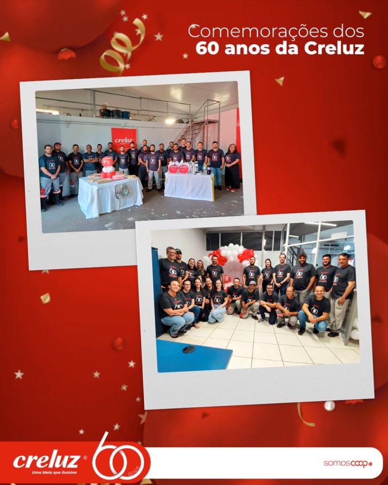 Creluz celebra 60 anos iluminando histórias e construindo o futuro