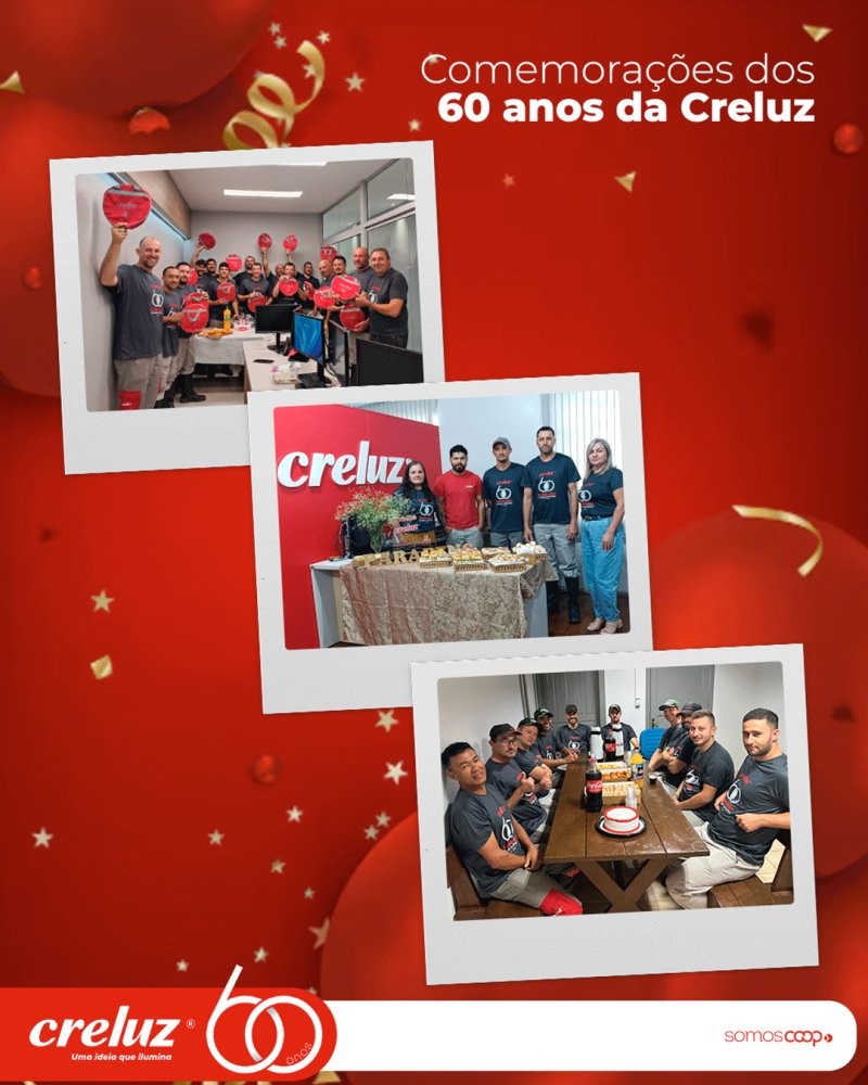 Creluz celebra 60 anos iluminando histórias e construindo o futuro
