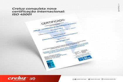 Creluz conquista nova certificação internacional ISO 45001