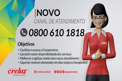 Creluz implanta novo serviço de 0800 gratuito